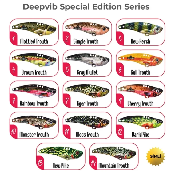 Deepvib Special Edition 5.4 cm 14gr Vibrasyon Yem Serisi Tüm Set