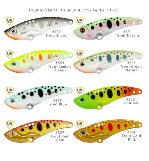 Deepvib Trout 550 14gr 5.4cm Vibrasyon Yem Serisi